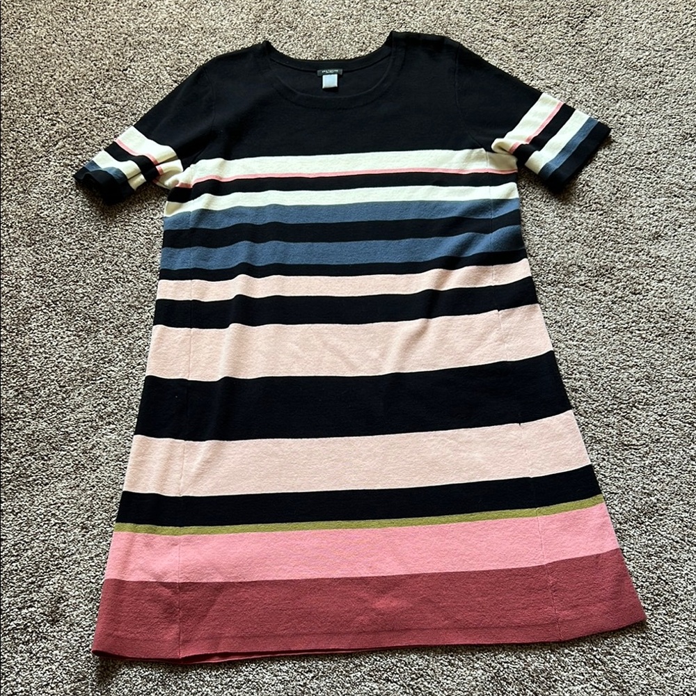 Striped Short Sleeve Dress